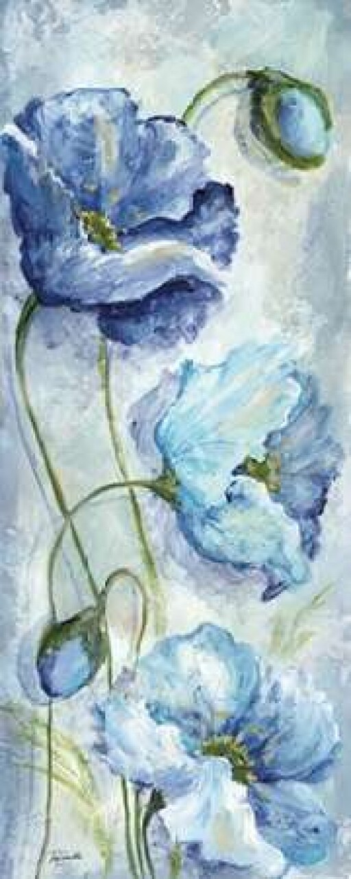 Indigo Poppies I Poster Print by Tre Sorelle Studios - Item # VARPDXRB8626TS